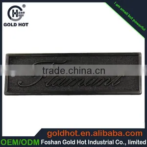 Zinc Alloy Metal Thin Word Projected Nameplate Trademark Logo Label Sticker for Handbags thumbnail-2