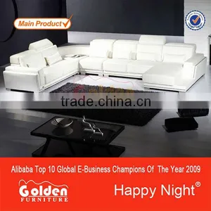 (EM-LDc035) Foshan Home Furniture Manufacturer Italian Leather Sofa thumbnail-1