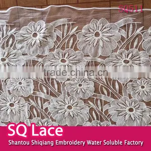 2016 Fashion Lace Accessory Hot 100 Cotton Fabric Net Lace Fabrics for Wedding thumbnail-1