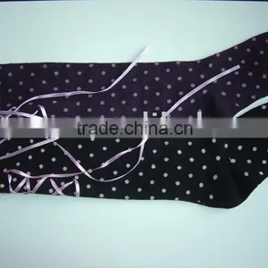 Knee High Sock With Satin Ribbon thumbnail-1