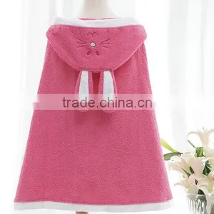 New Style 100% Cotton Hot Sale Cheap Baby Hooded Bath Towel Bathrobe for Children thumbnail-1