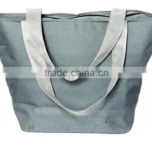Plain Polyester Shopping Tote Bag With Soft Long Carry Handle thumbnail-1