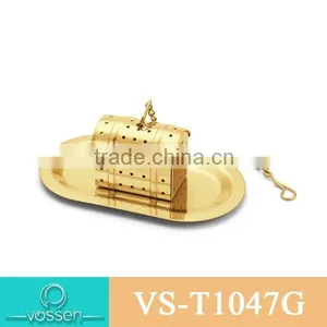 Gold Plating Box Shaped Tea Infuser thumbnail-1