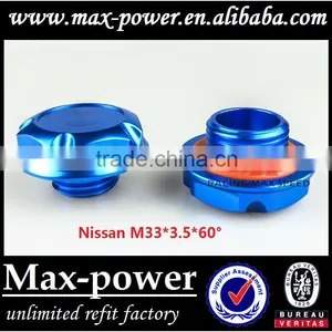 Brand New Suitable for Nissan M33*3.5*60 Aluninum Gredd* Car Auto Fuel Tank Cap Cover MP-CAP-02 Blue thumbnail-1