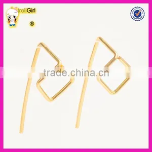 Wholesale Gold Plating Square Earrings, Women Square Ear Jacket, Minimalist Ear Cuff thumbnail-1