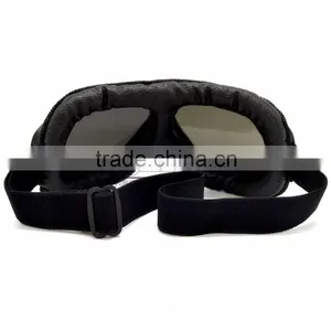 BJ-GT-007 New Arrival Black Leather Goggles Motorcycle With Clear Lens thumbnail-5