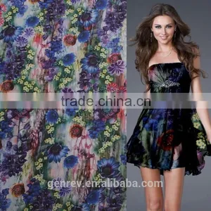 Chiffon Printed Fabric Poly Chiffon Print Fabric Fot Printing Factory Dierct Sale Polyester Fabric thumbnail-1