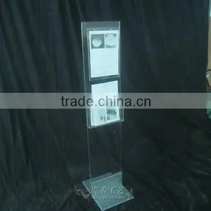 Clear Acrylic Brochure Holder, High Quality Acrylic Magazine Holder thumbnail-5