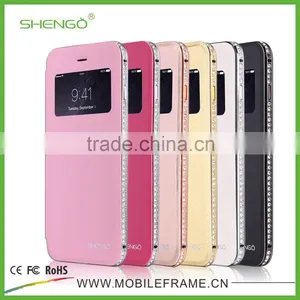 2015 Metal Cell Phone Leather Cases for IPhone thumbnail-6