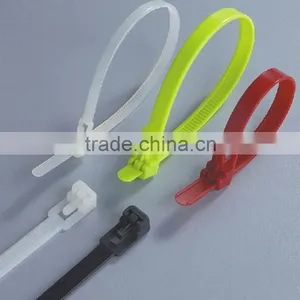 Movable Nylon Cable Ties, Mountable Head Ties, CE ROHS Certificated Nylon Cable Tie thumbnail-1