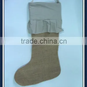 Burlap Christmas Stockings thumbnail-3