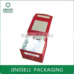 Lovely Red Gift Box Packaging With Pvc Window thumbnail-2