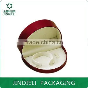 Dark Red Elegant Arc Leather Watch Packaging Gift Box thumbnail-1