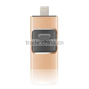 3 IN 1 100% Real Capacity Aprroved MFI Certification Usb 3.0 Custom Ultra Slim Cheap Mini 16GB 32gb 64GB U Disk Usb Flash Drive thumbnail-1