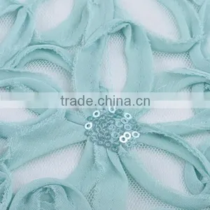 Sequins Chiffon Ribbon Circle Embroidery Design for Girl Dress thumbnail-3