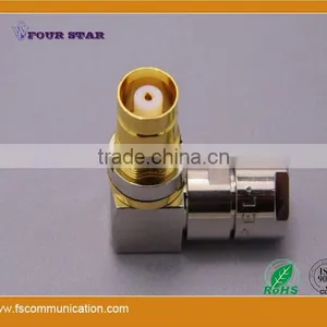 1.6/5.6 Female Bulkhead Right Angle Clamp Connector For Flex-3 Cable B thumbnail-3