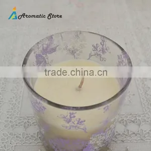 Soybean Wax Candle in Decal Glass Jar thumbnail-2