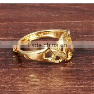 2016 Brass Fashion 18K Gold Plated Jewellery Infinity Symbol Ring thumbnail-5