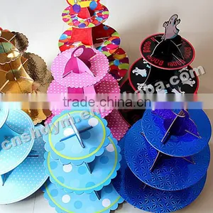 High Quality Cardboard Wholesale Cake Stand thumbnail-6