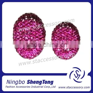 Jewelry Wholesale Oval Shape Shining Resin Stone Beads thumbnail-1