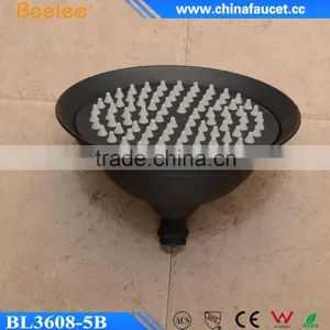 Bathroom Black Round Sucker Shape Waterfall Wall Mounted Overhead Shower thumbnail-2