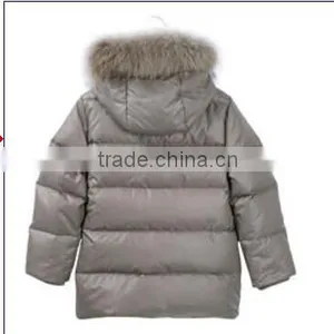 2014 New Style Kids' Long Down Jacket With Fur Hood Blue Color Kids Warm Jacket Long Down Coat thumbnail-6