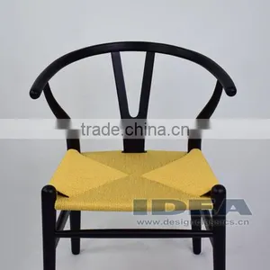 Replica Hans Wegner Y Chair - Beech Solid Wood in Black Color thumbnail-4