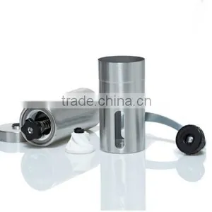 Customized Stainless Steel Manual Ceramic Burr Mill Coffee Grinder With Logo thumbnail-4