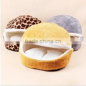Populer Hamburger Style Shell Nest Windproof Waterproof Removable Pet Cat Bed House Thermal Hiding thumbnail-4