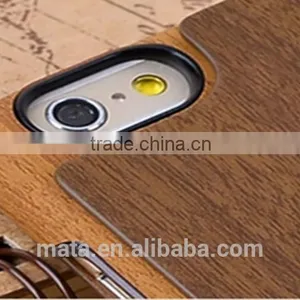 Wood Texture Design PU Leather Case With Card Slot For Iphone 6 thumbnail-2