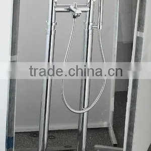 Chrome Finish All Brass Shower Floor Standing Shower Mixer for Sale thumbnail-1
