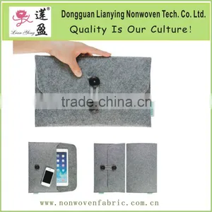 Gray Felt Bag for IPad Mini With Elastic Belt thumbnail-1