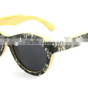 Custom Logo Bamboo Sunglasses, Pattern Bamboo Sunglasses thumbnail-3