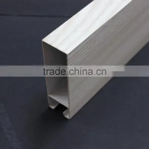 Simple Wood Grain Metal Suspend Slat Ceiling Aluminum Square Tube Screen Ceiling Tiles thumbnail-6