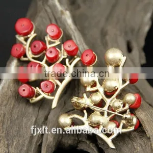 Brass Crystal Branch Bulk Brooch thumbnail-3
