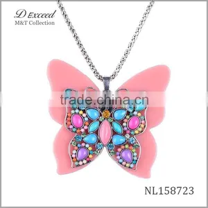 Yiwu Jewelry Factory Butterfly Pendant Necklace, Fashion Necklace NL158722-28 thumbnail-2