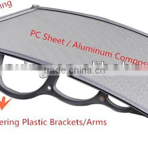 Large Polycarbonate Plastic Door Canopy, Rain Shelter Window Awning thumbnail-5