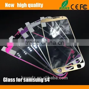 2.5D Color Brushed Titanium Alloy Metal Tempered Glass Screen Protector Guard for Samsung S4 thumbnail-3