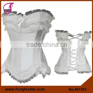 401705 Sexy Girls Lace Ribbon Satin Purple Corset thumbnail-2