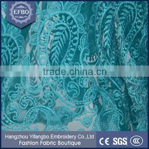 Top Selling Tulle Lace Fabric Embroidery/high Quality African Net Lace Fabric for Dress thumbnail-6
