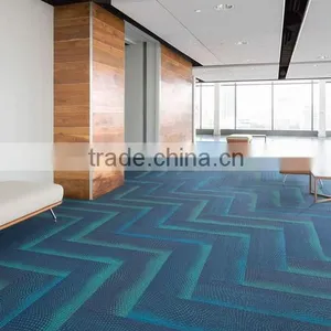 Good Grey Color Fastness Rubber Bottom Nylon Office Carpet Tiles thumbnail-6