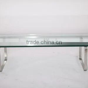 Famous Design Hans Wegner Tempered Glass Top CH108 Coffee Table thumbnail-1