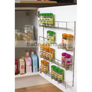 Chrome 4 Tiers Cupboard Wall Spice Organizer thumbnail-2