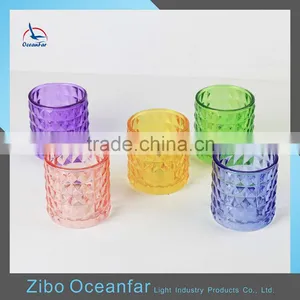 Custom Color Wholesale Glass Candle Holder Tealight Holder thumbnail-4