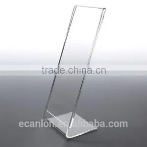 Transparent Plexiglass Acrylic Slanted Sign Holder thumbnail-2