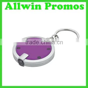 Promotional Plastic Round LED Key Chain thumbnail-5