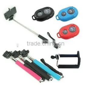 Selfie Stick Monopod Z07-1,wireless Monopod Selfie Stick With Bluetooth Shutter Button Remote Control for Mobile Phone thumbnail-1