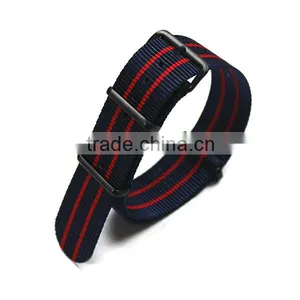 20mm Stripe 1 Piece Nato Strap Pvd Black Hardware thumbnail-3