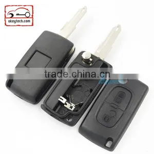 High Quatity Citroen Romote Flip Key Shell 2 Button 307 Blank With Battery Place 0536 Citroen Key Case thumbnail-1
