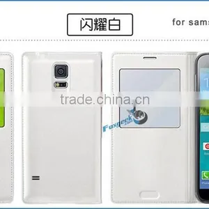 Wholesale Cell Phone Leather Case for Samsung Galaxy S5 With Smart Cover Sleep/wake Function thumbnail-6